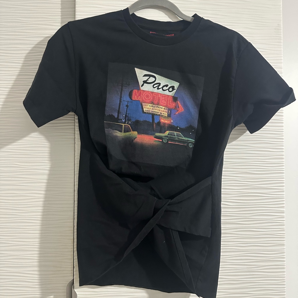 Paco Rabanne Black Short Sleeve Tee With Artistic Design